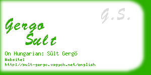 gergo sult business card